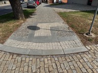 Design in sidewalk